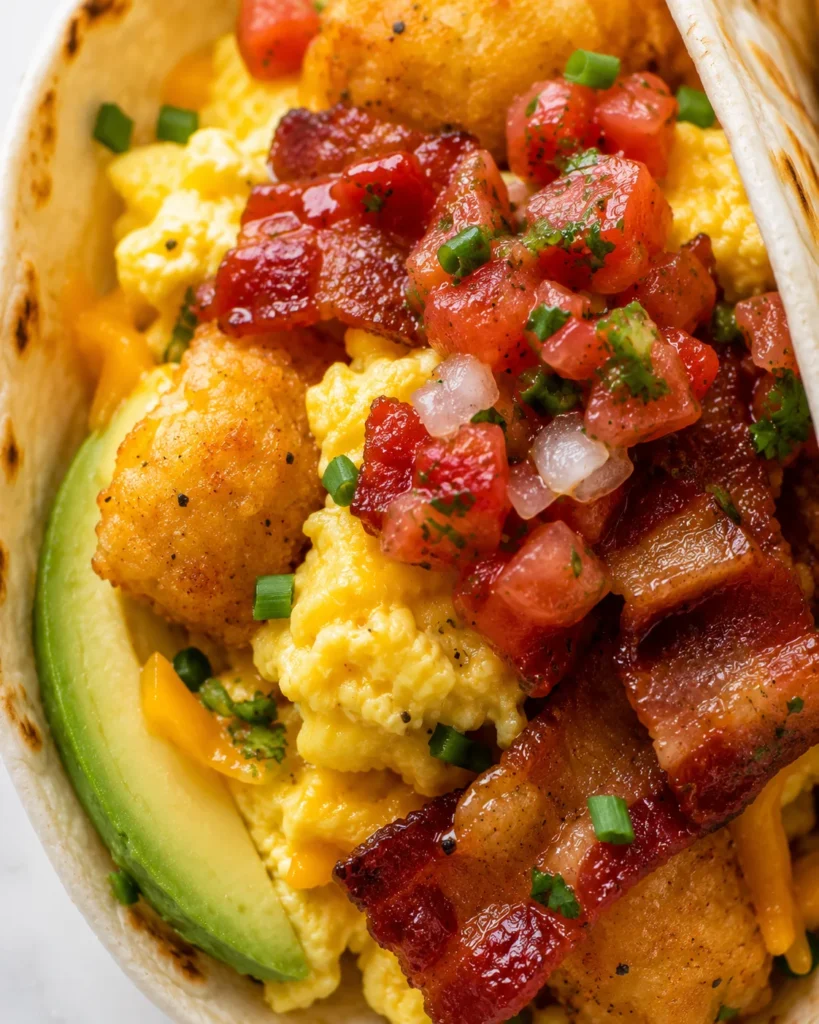 Crispy Bacon Breakfast Tacos