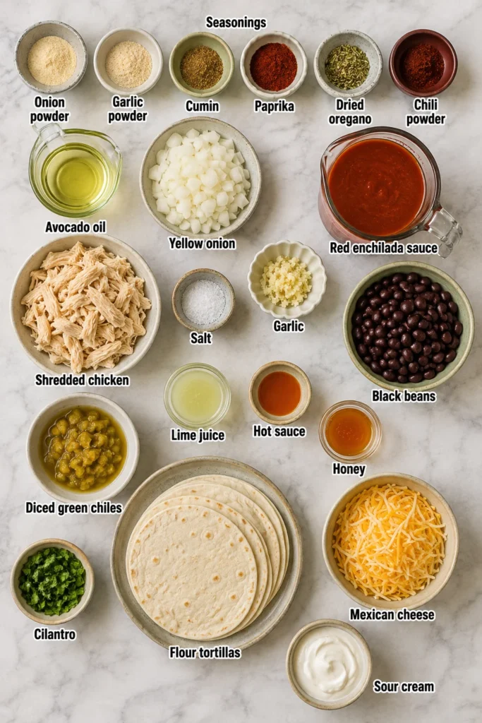 Saucy Chicken Enchiladas