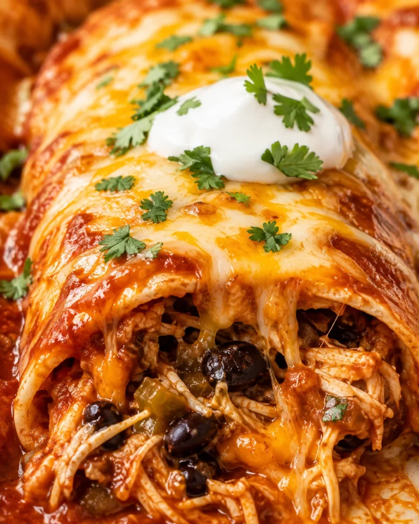 Saucy Chicken Enchiladas