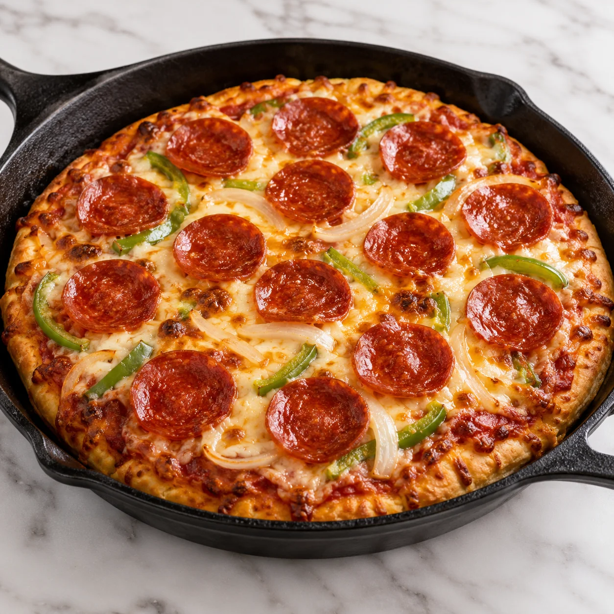Crispy Cast Iron Skillet Pizza