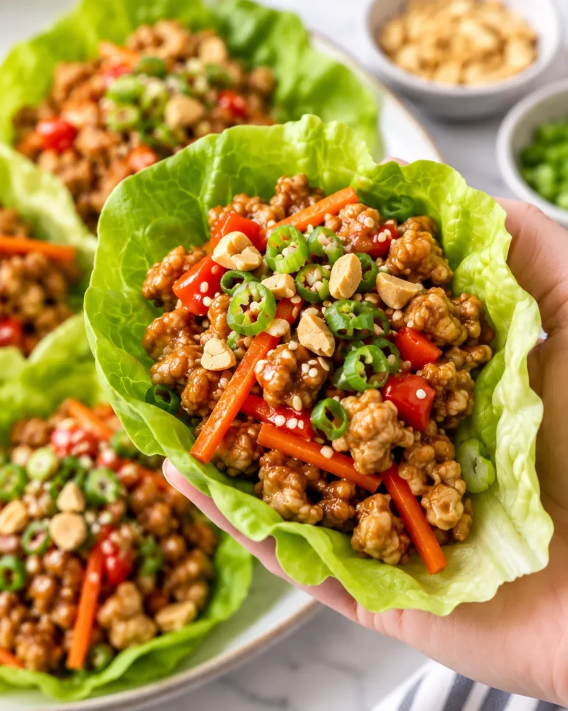 Quick Chicken Lettuce Wraps