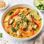 Creamy Thai Chicken Soup with Rice Noodles