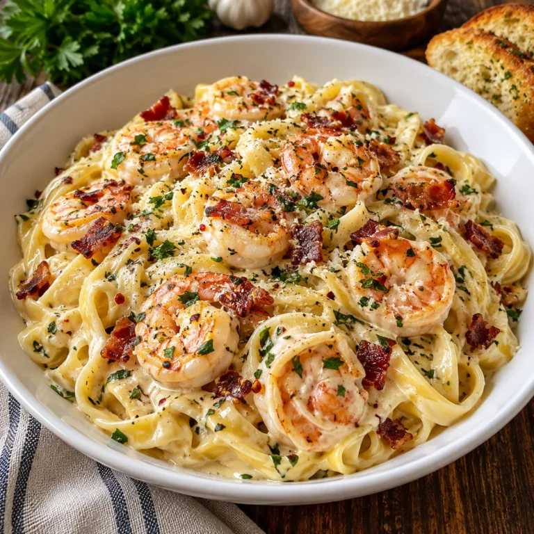 Creamy Shrimp Fettuccine Alfredo