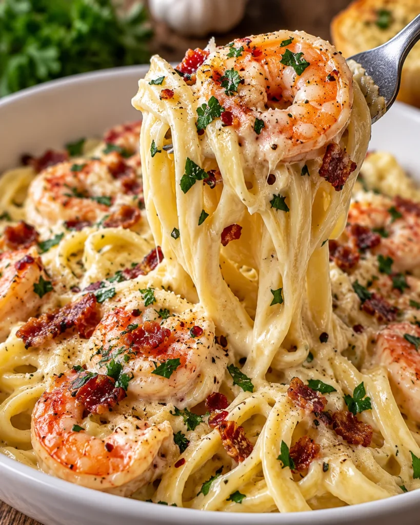Creamy Shrimp Fettuccine Alfredo
