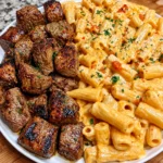 Cajun Steak Tips with Parmesan Penne