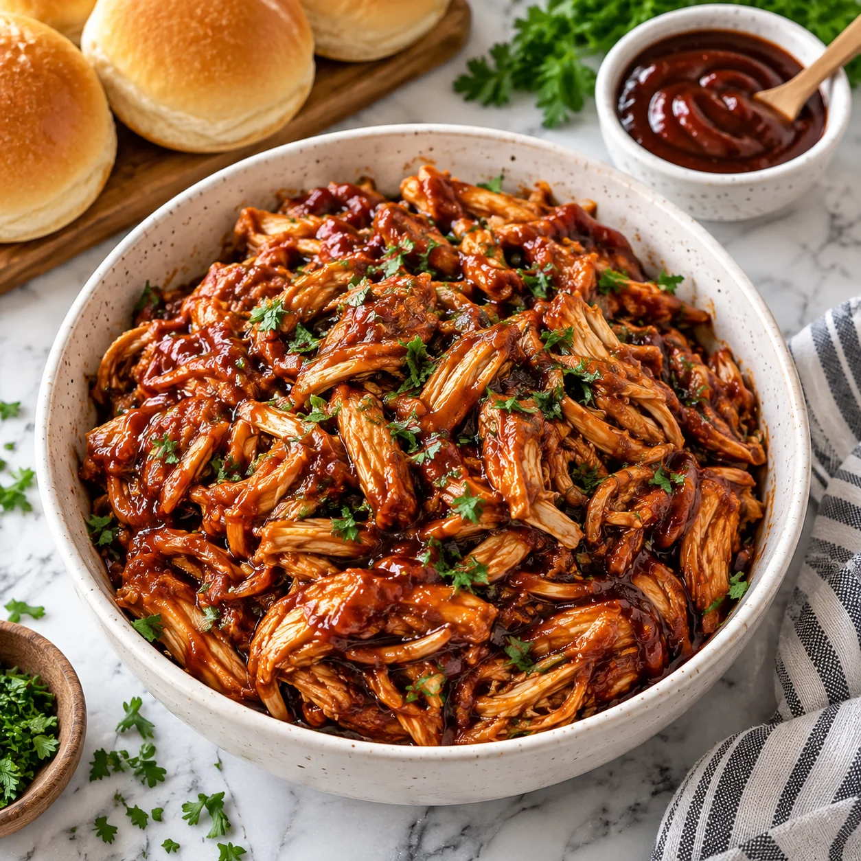 Easy Crockpot BBQ Chicken (Pulled Chicken)