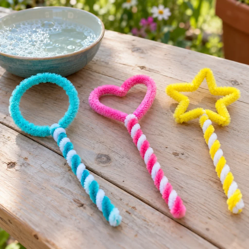 Colorful pipe cleaner crafts for kids