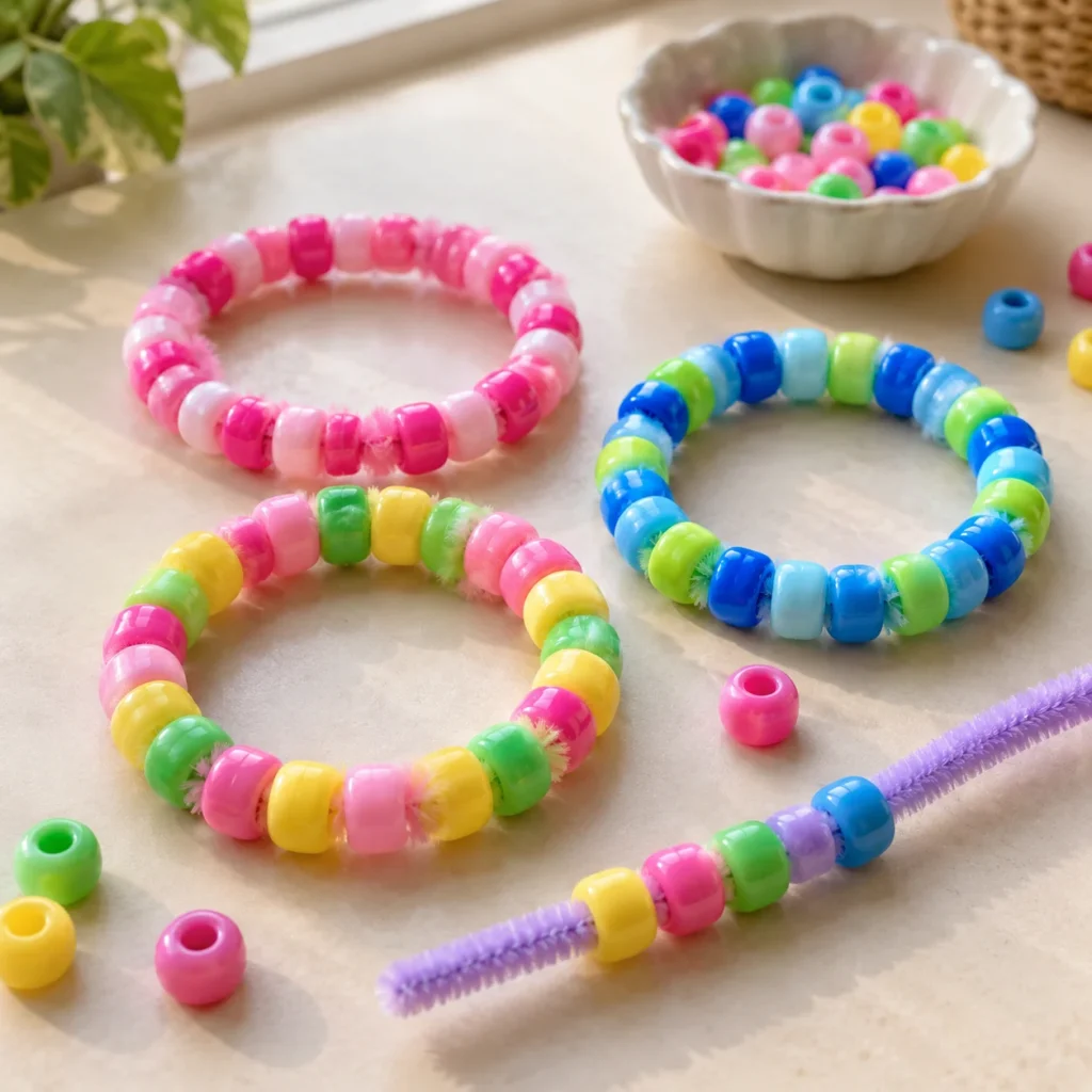 Colorful pipe cleaner crafts for kids