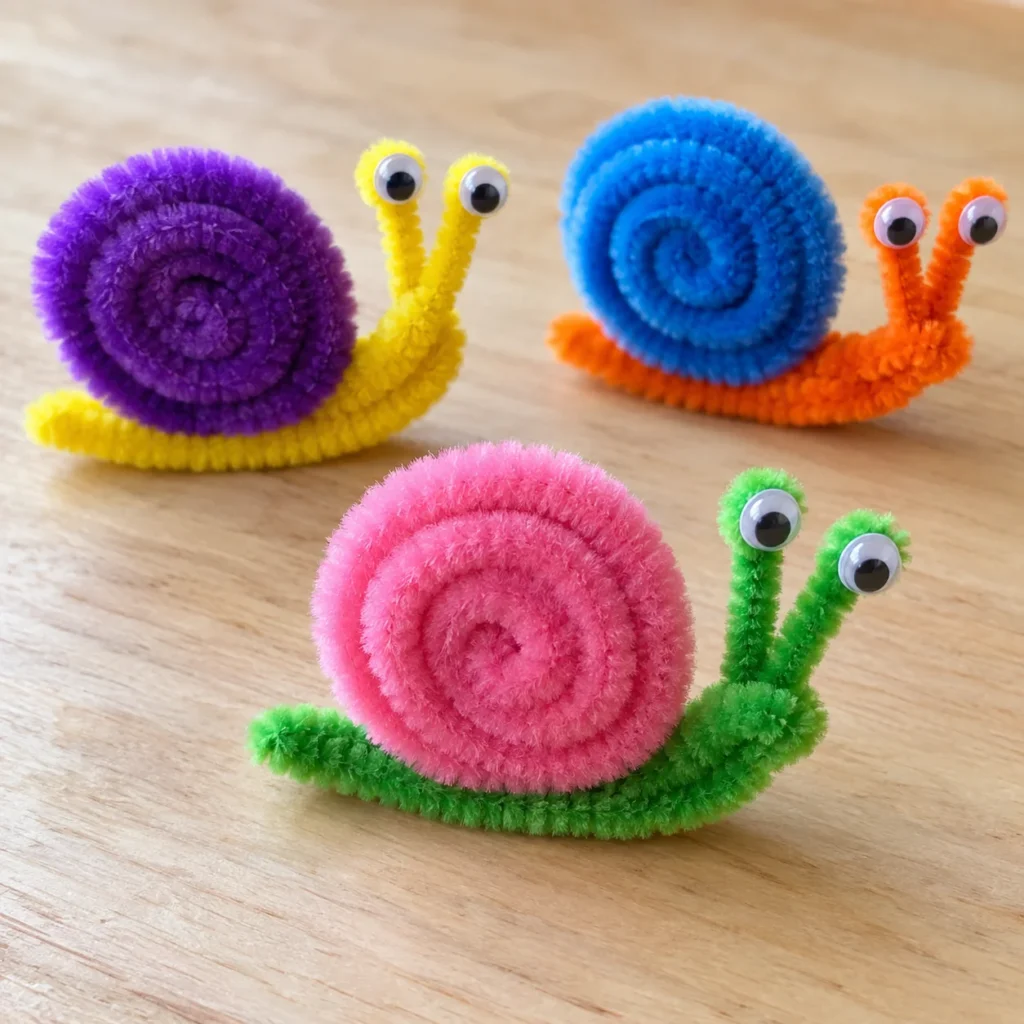 Colorful pipe cleaner crafts for kids