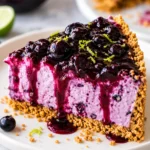 No Bake Blueberry Lime Cheesecake